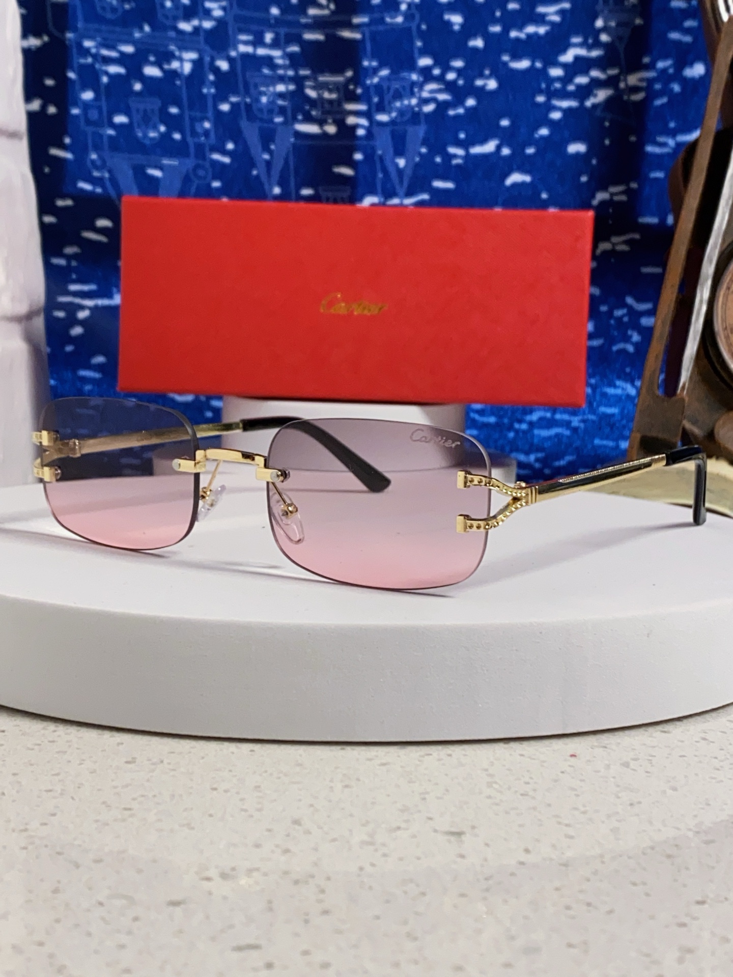 [TOP] Cartier Sunglasses - Gold - 711 Luxury