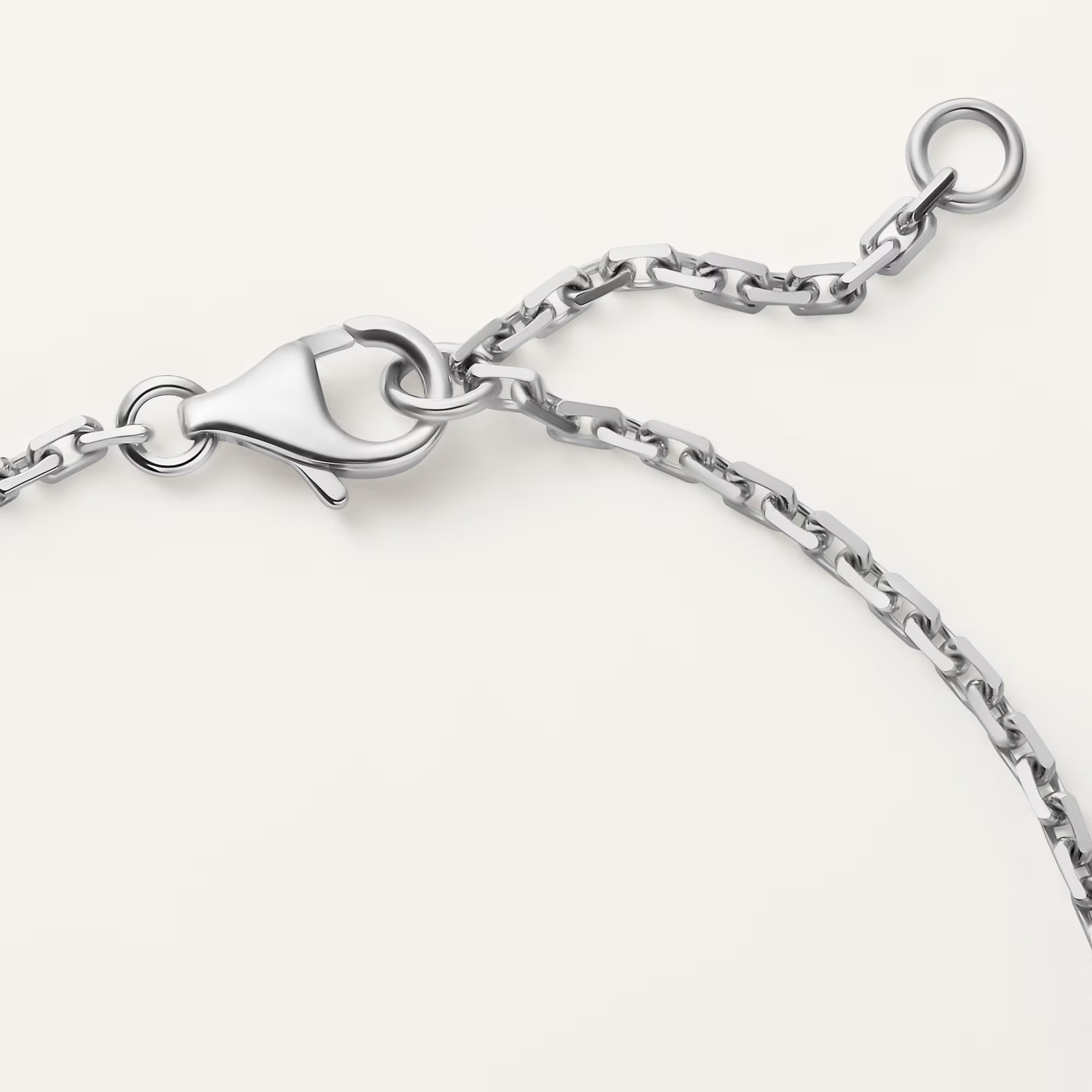 Carty Love Luna Loop Bracelet, White Gold, Half-Paved