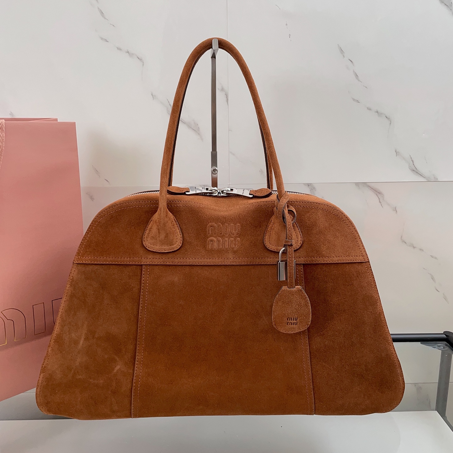 [TOP] Miu Miu Vivant Handbag 50X30.5X13CM - Brown - 711 Luxury