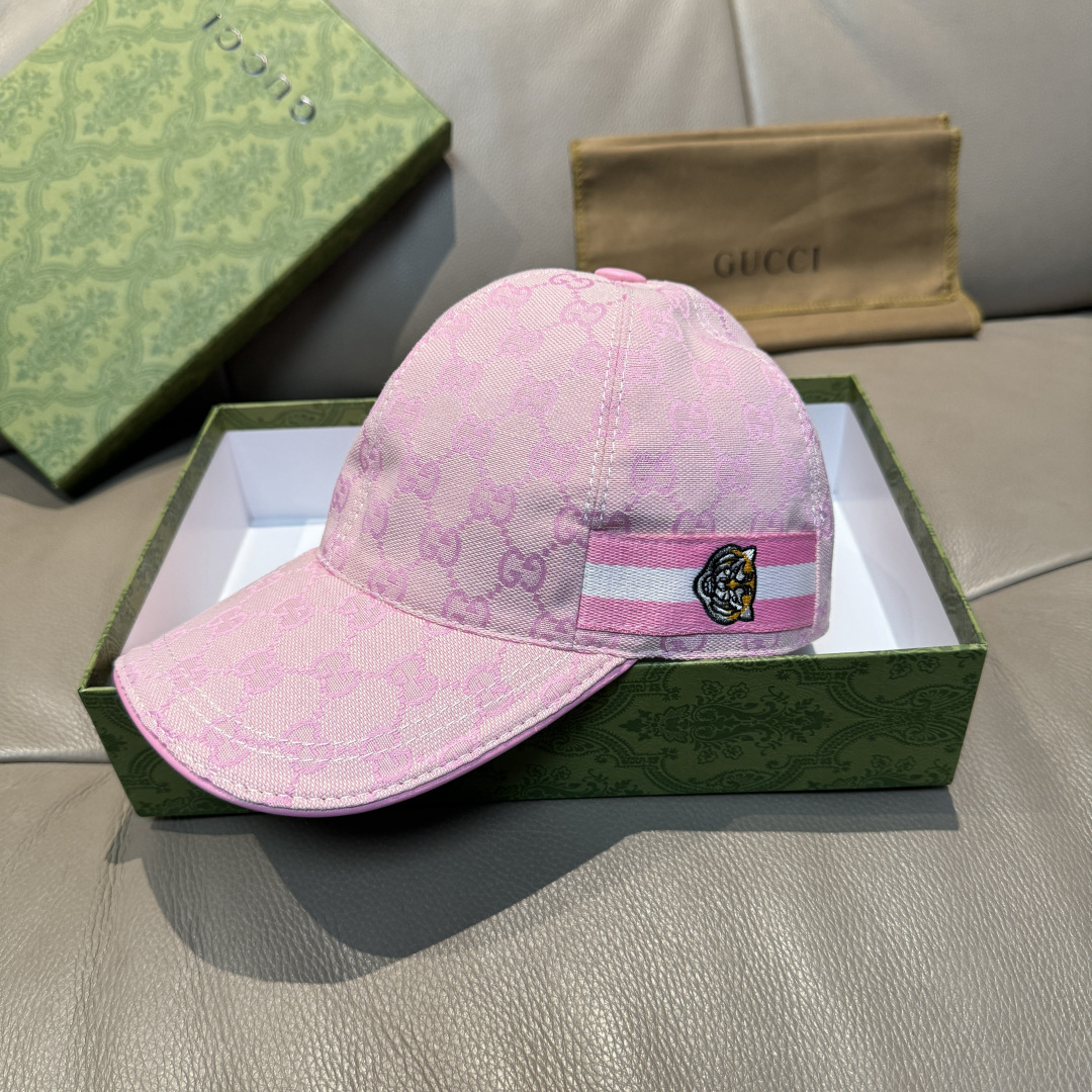 [TOP] GUCCI Baseball Hat - Pink - 711 Luxury