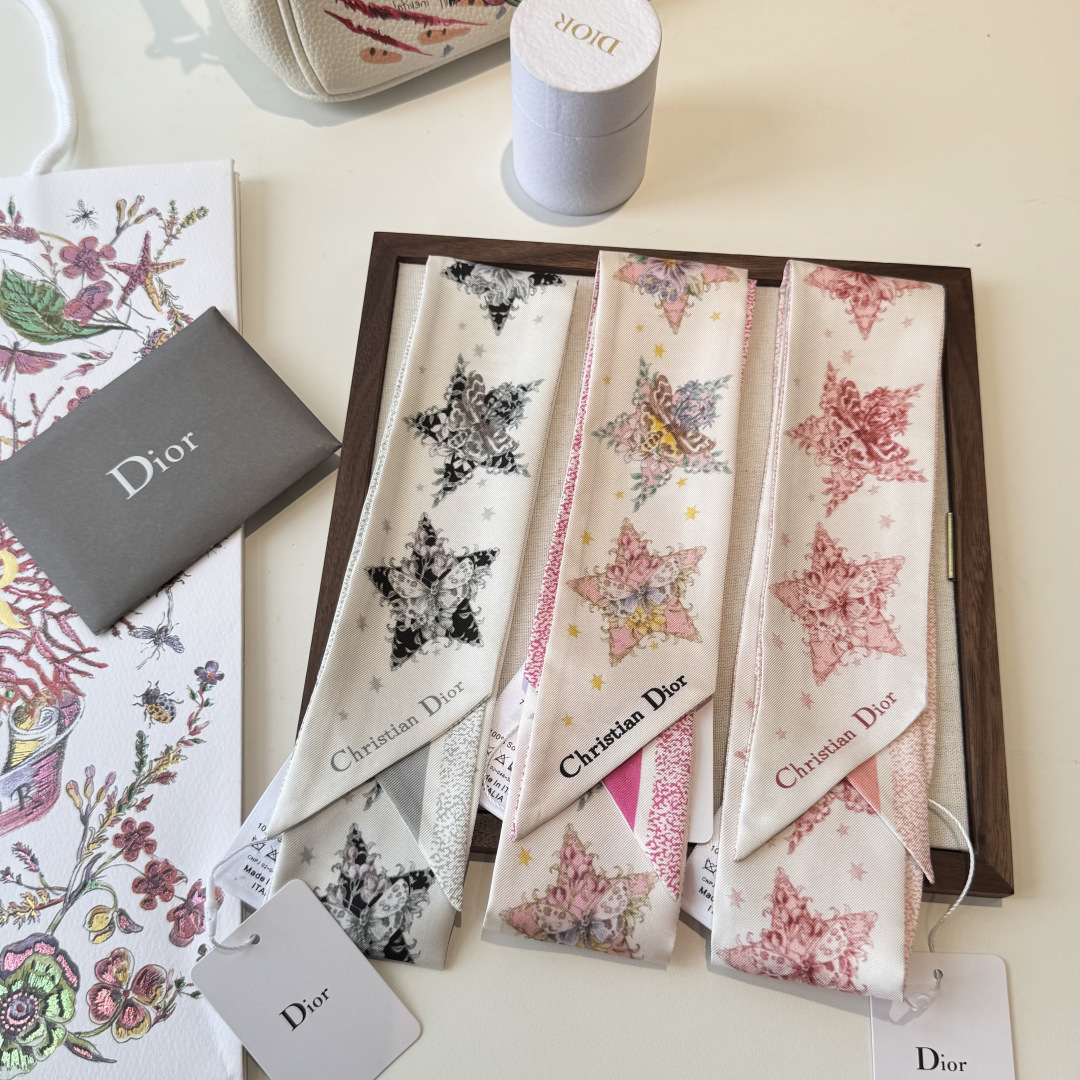 [TOP] Christian Dior Ribbon Scarf 6✖️100cm - 3 Colors