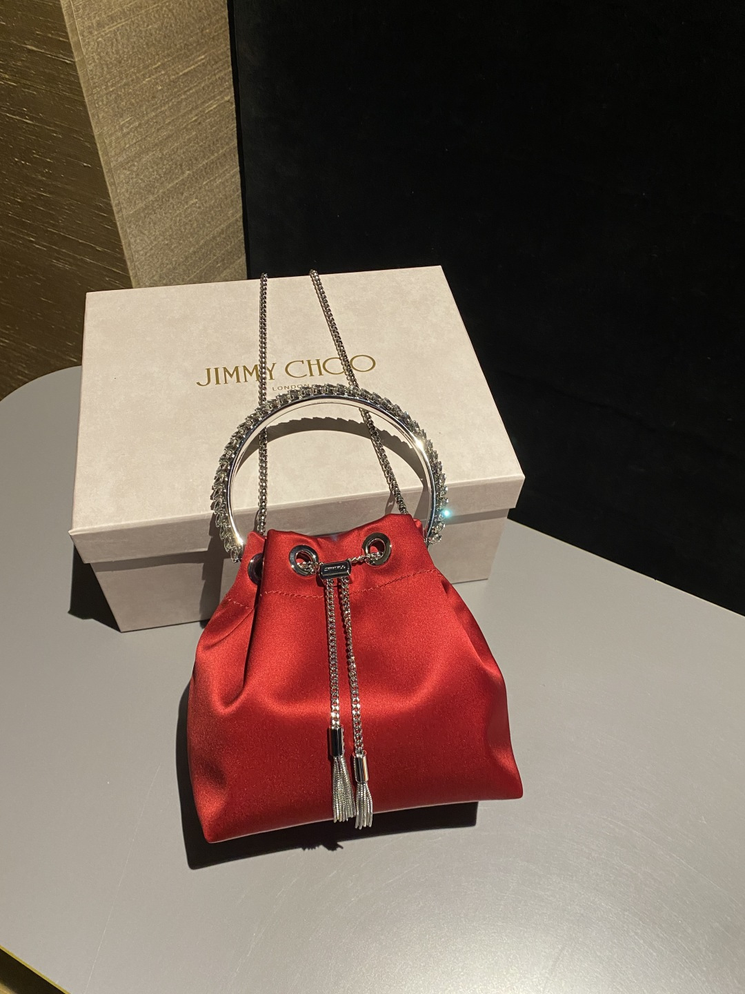 [TOP] JIMMY CHOO Bon Bon Bag 16*15*9.5CM - Red - 711 Luxury