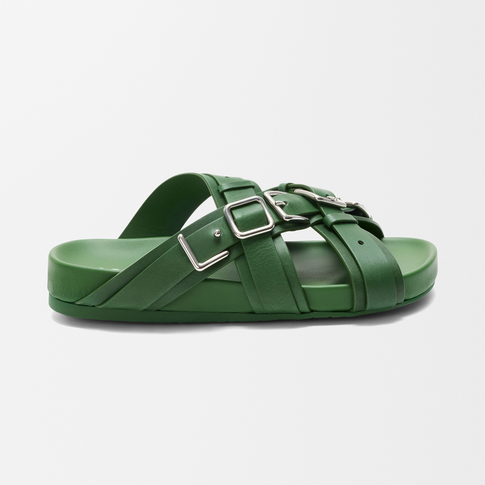 Loewe Shoes LOEWE Type Fussbett Sandal in Vegetable-tanned Calfskin #387117 View 2 | Nigo Office