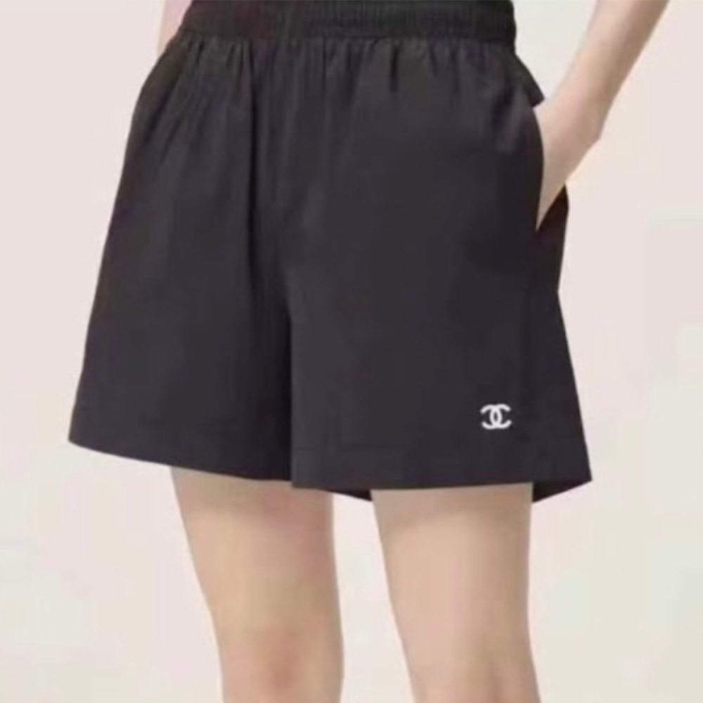 Chanel Top-quality Version CC Black Casual Beach Shorts#383087