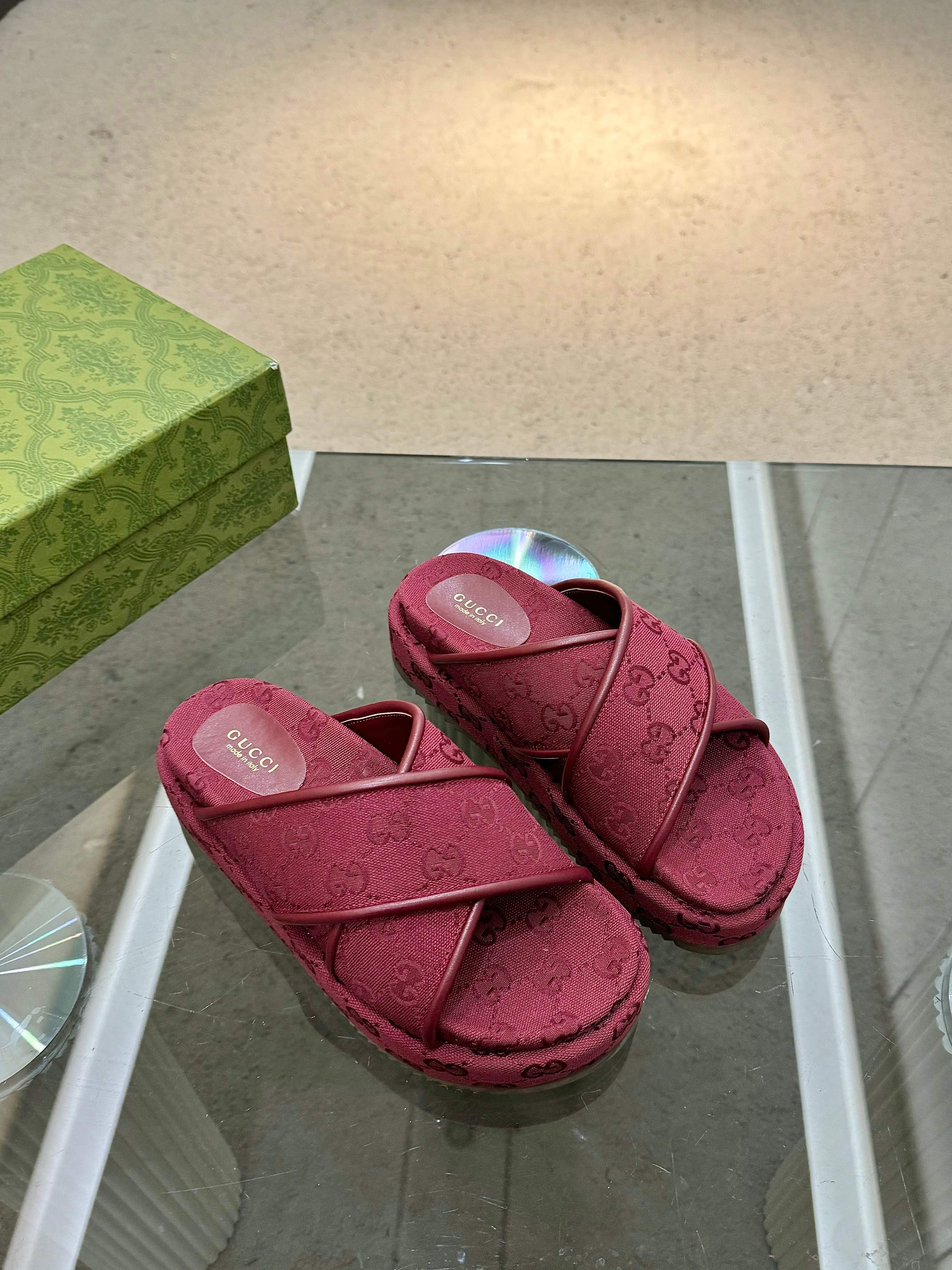 [TOP] GUCCI Platform Sandals  - Red - 711 Luxury