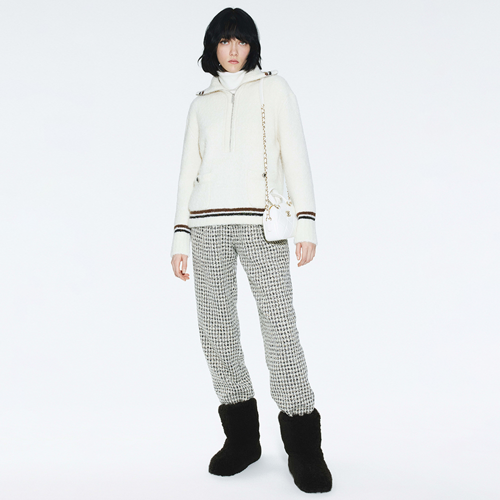 NIGO Chanel Sweater Cashmere Alpaca White Brown #nigo376477