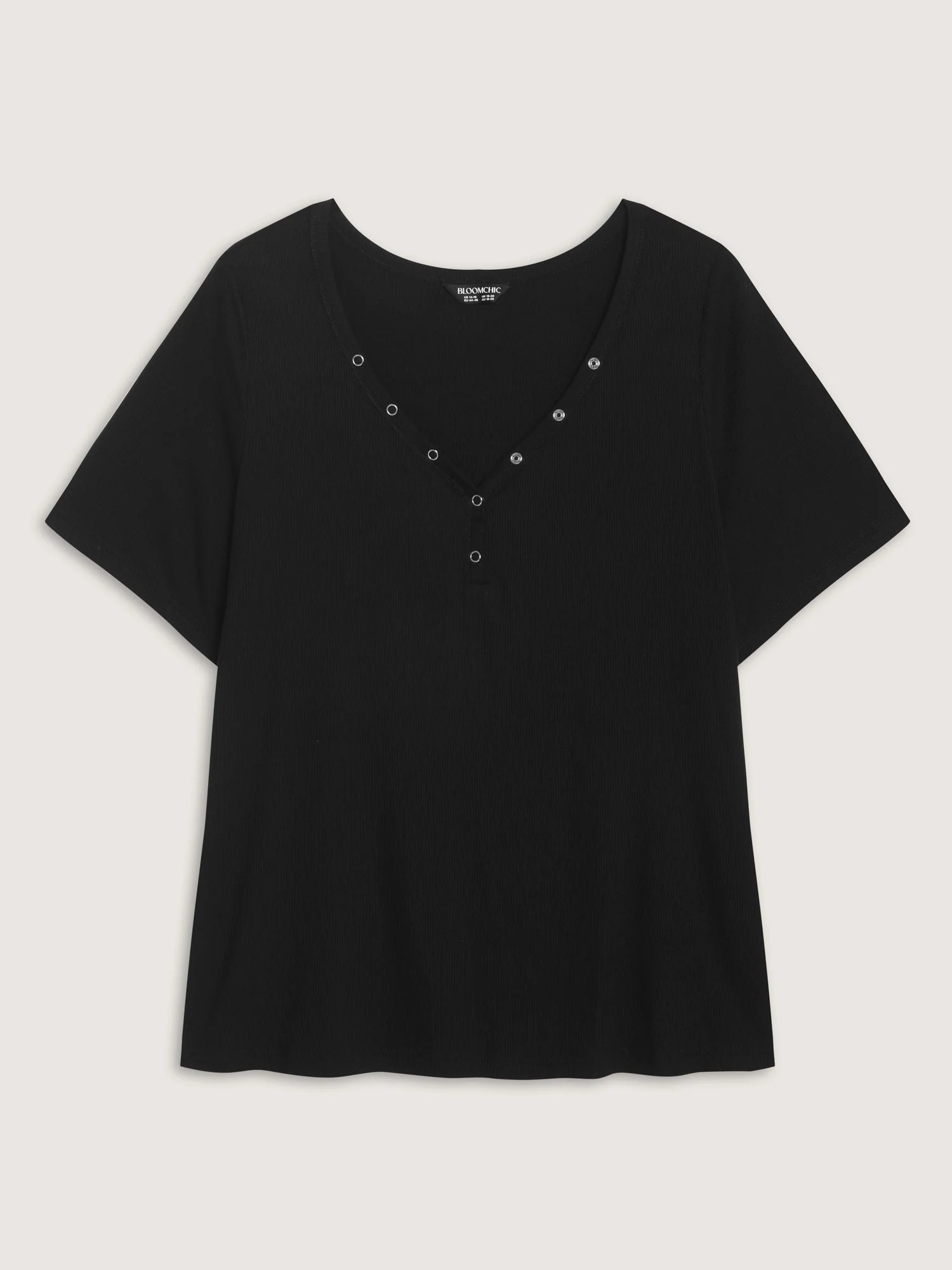 Supersoft Metal Studs Neckline T-Shirt