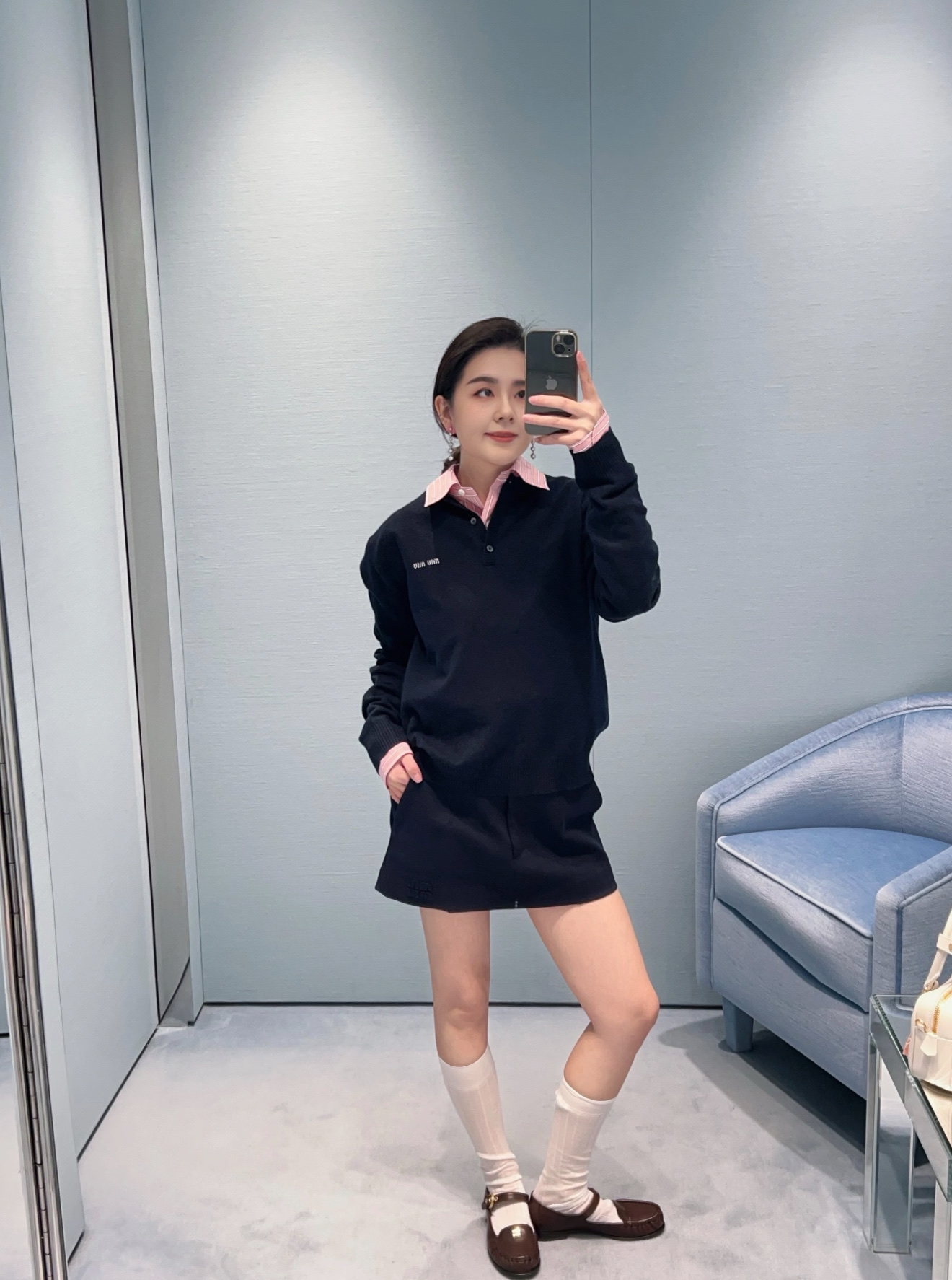 [TOP] Miu Miu Hoody - Blue