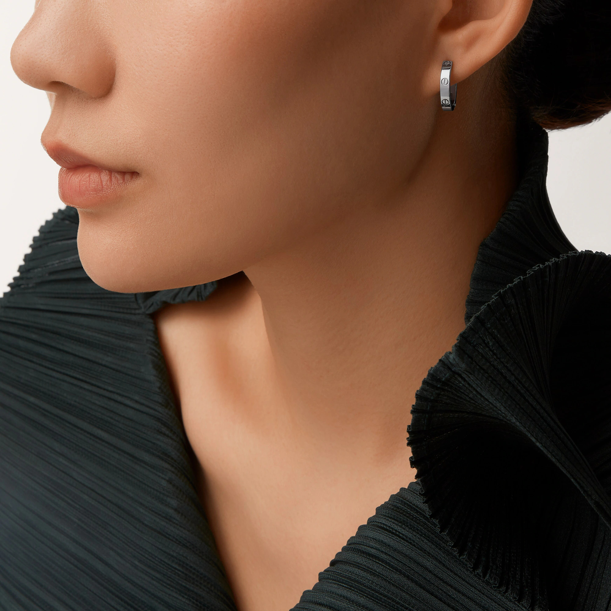 Carty Love Luna Loop Earrings, White Gold, Multiwear