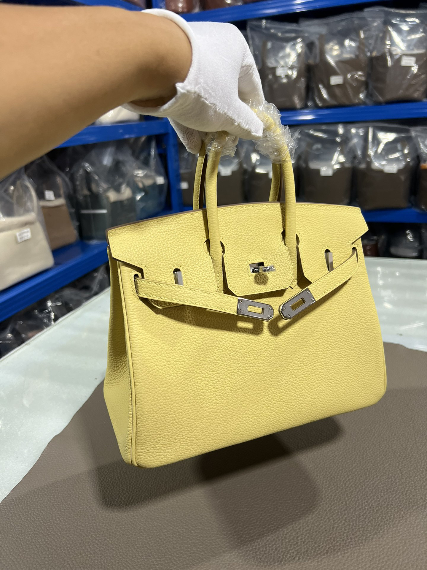 [TOP] HERMES Birkin Togo Leather 25cm - Jaune Poussin & SHW