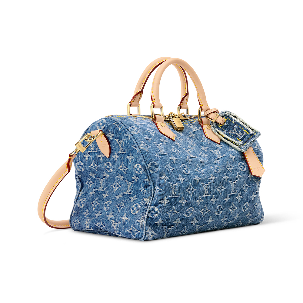LOUIS VUITTON Speedy Soft 30 Monogram Denim Bags #378128