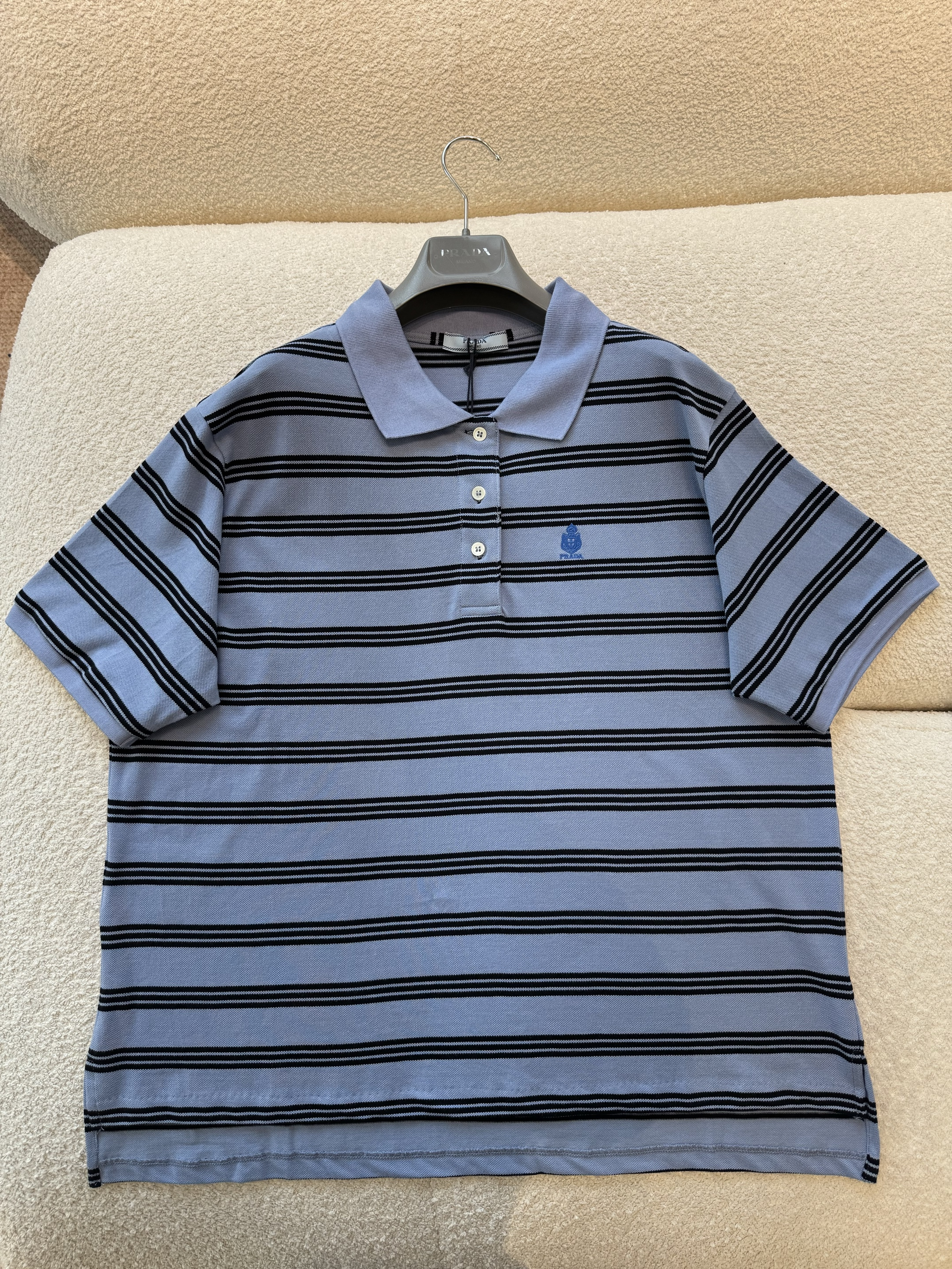 Prada Clothing Prada Stripe Polo T-Shirt View 2 | Nigo Office