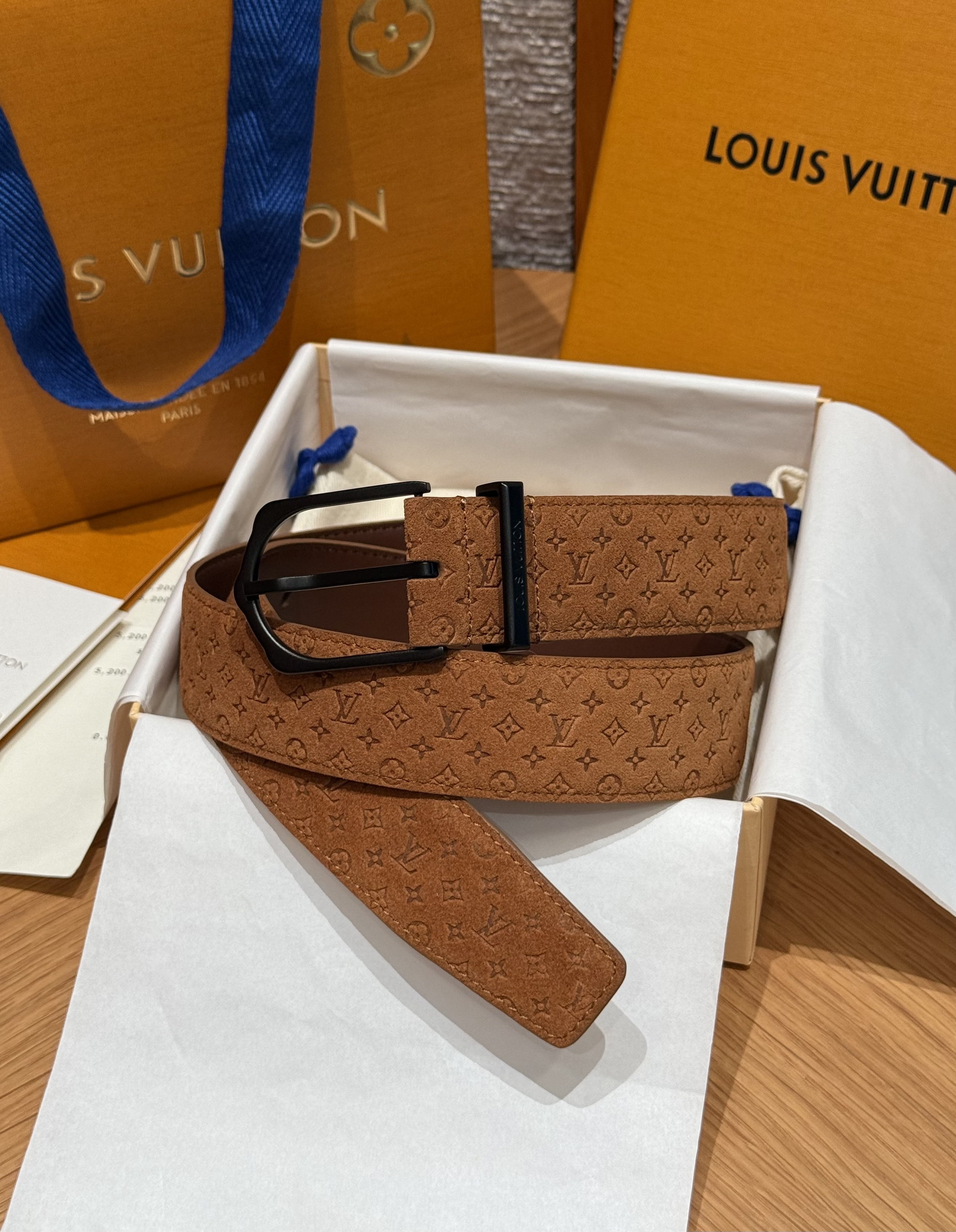 Louis Vuitton Belt Louis Vuitton Light Frog 35mm Belt #389776 View 2 | Nigo Office