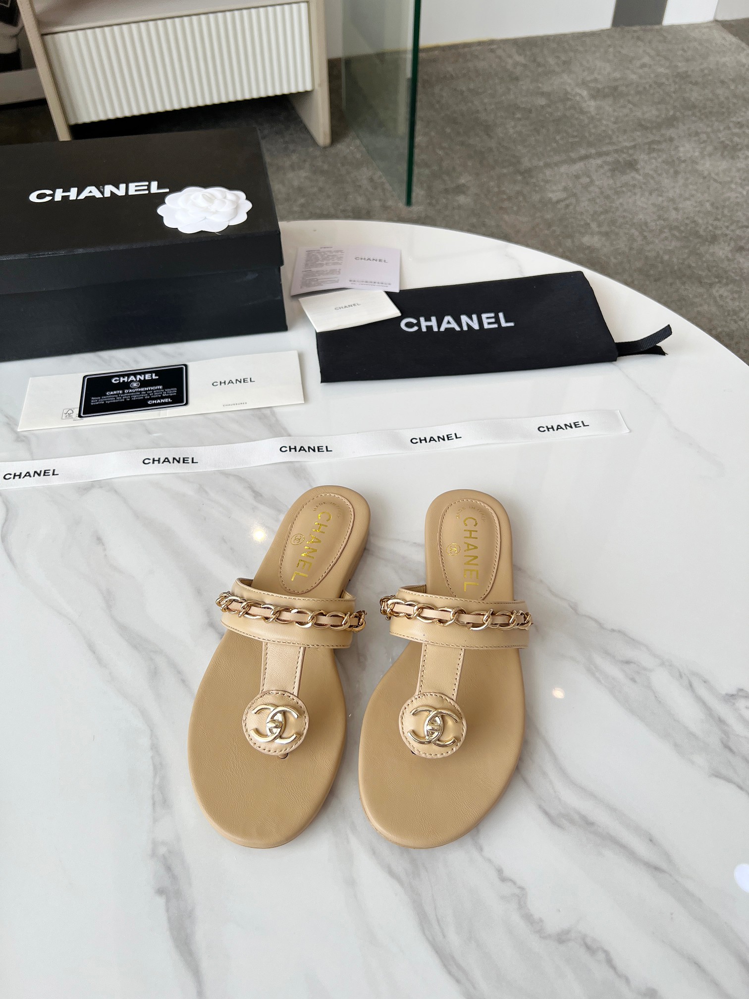 [TOP] CHANEL Slippers - Apricot - 711 Luxury
