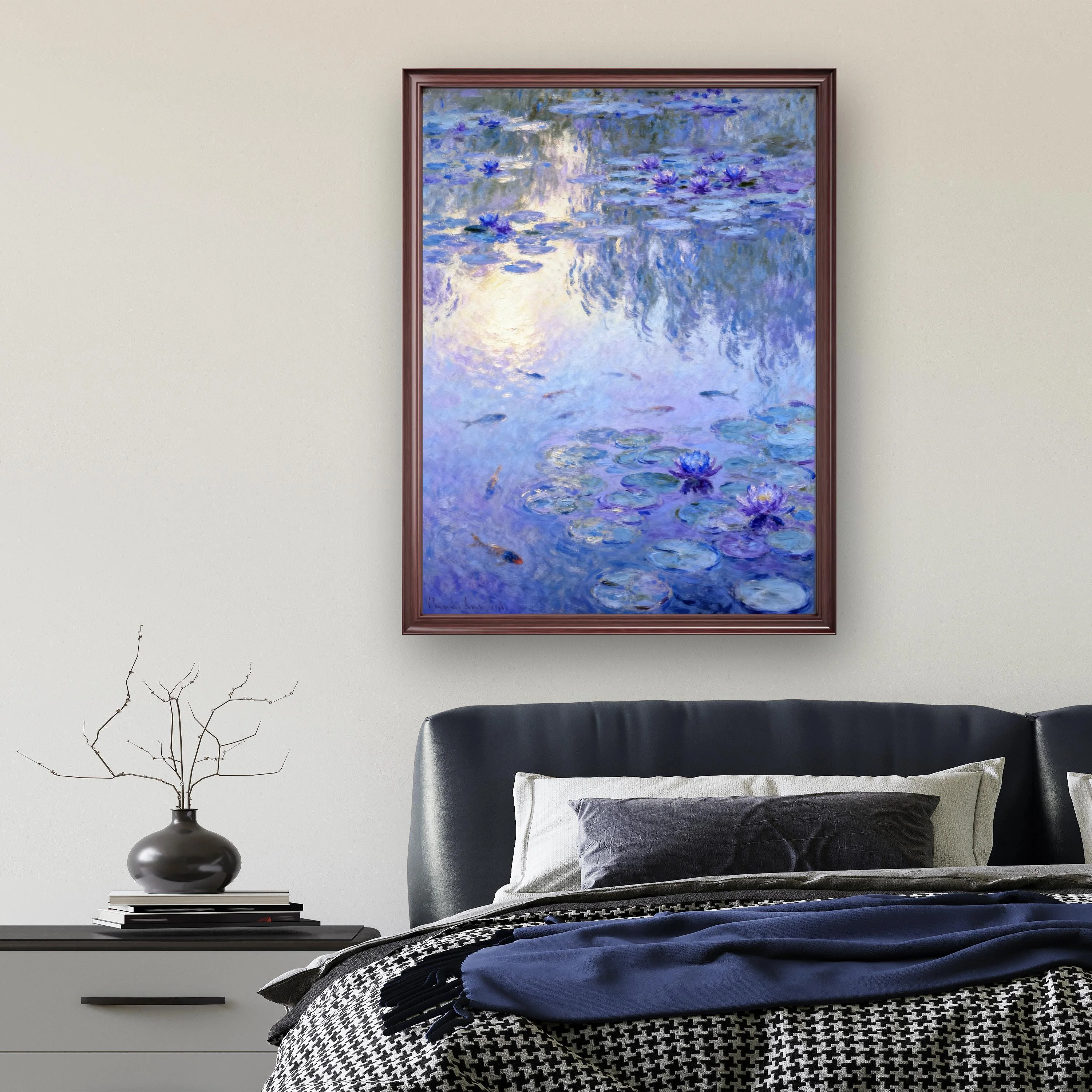 Water and Flowers Reflecting Each Other