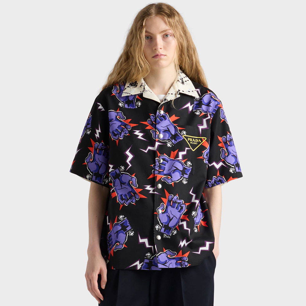 Prada Clothing PRADA Timecapsule Printed Cotton Shirt | Nigo Office