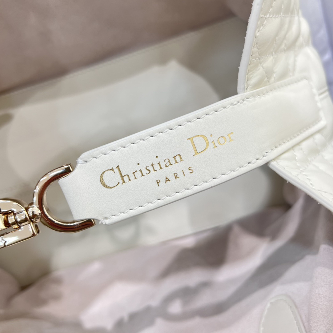 [TOP] Christian Dior Toujours Bag Calfskin 23*14*12cm - White
