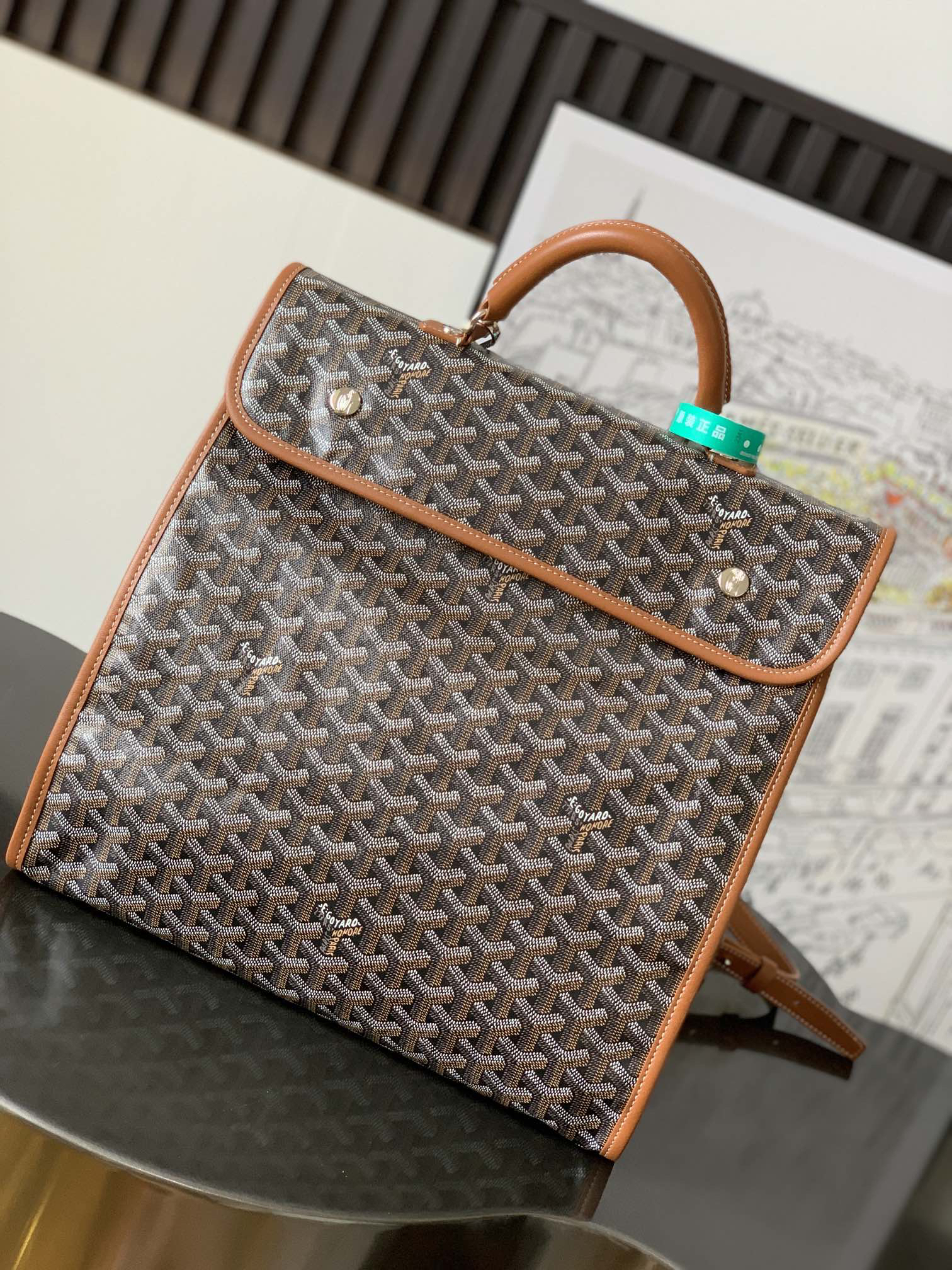 [TOP] Goyard Saint Léger Backpack 37x15x34cm - Brown - 711 Luxury