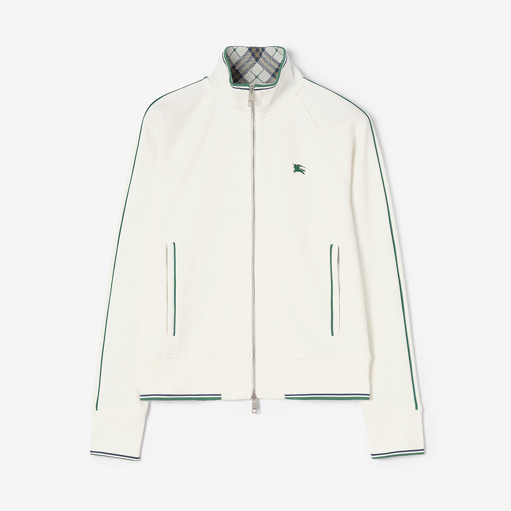 Burberry  Nylon Cotton Tennis Jacket in Chalk White #389690