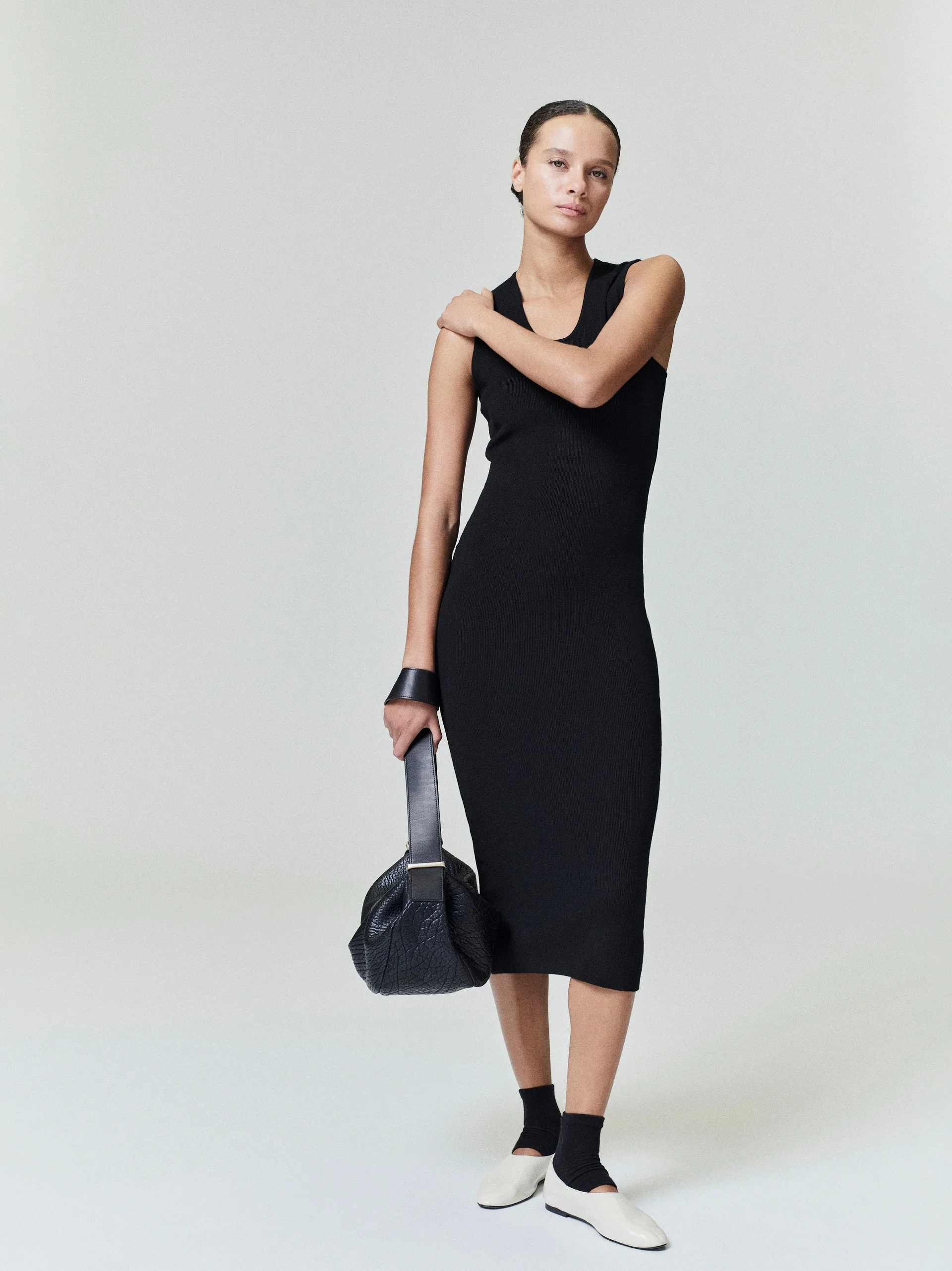 ESSENTIALS Womens Rib Tank Dress