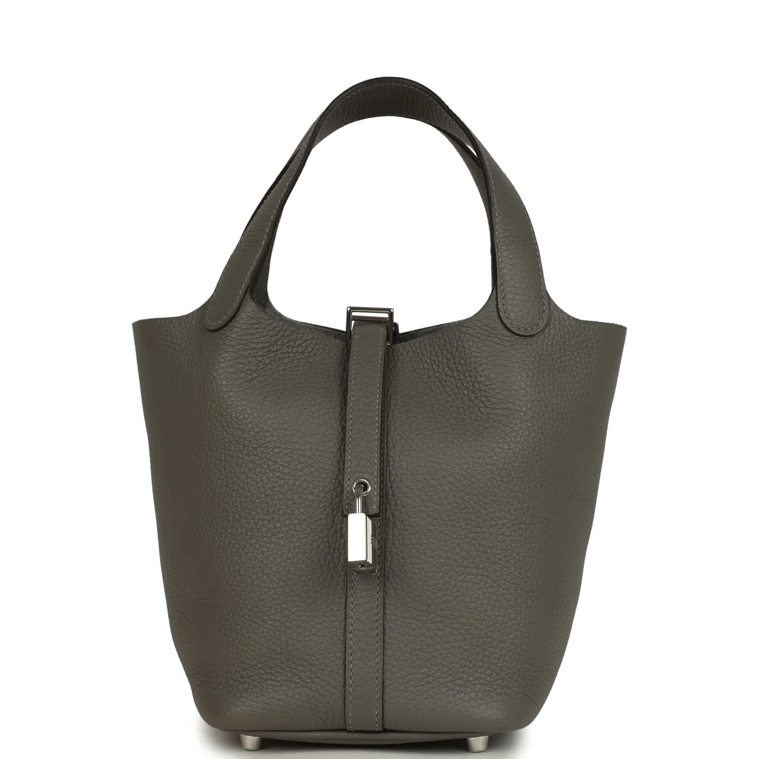 Hermes Picotin Lock  Gris Meyer Clemence Palladium Hardware