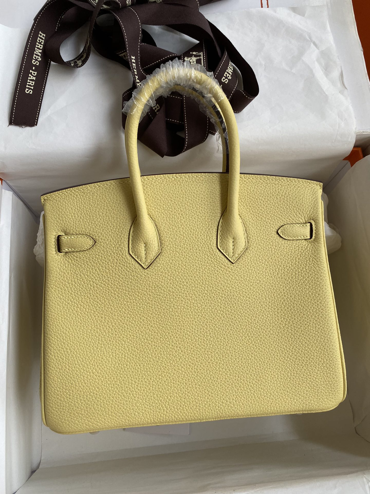 [TOP] HERMES Birkin Togo Leather 25cm - Jaune Poussin & GHW