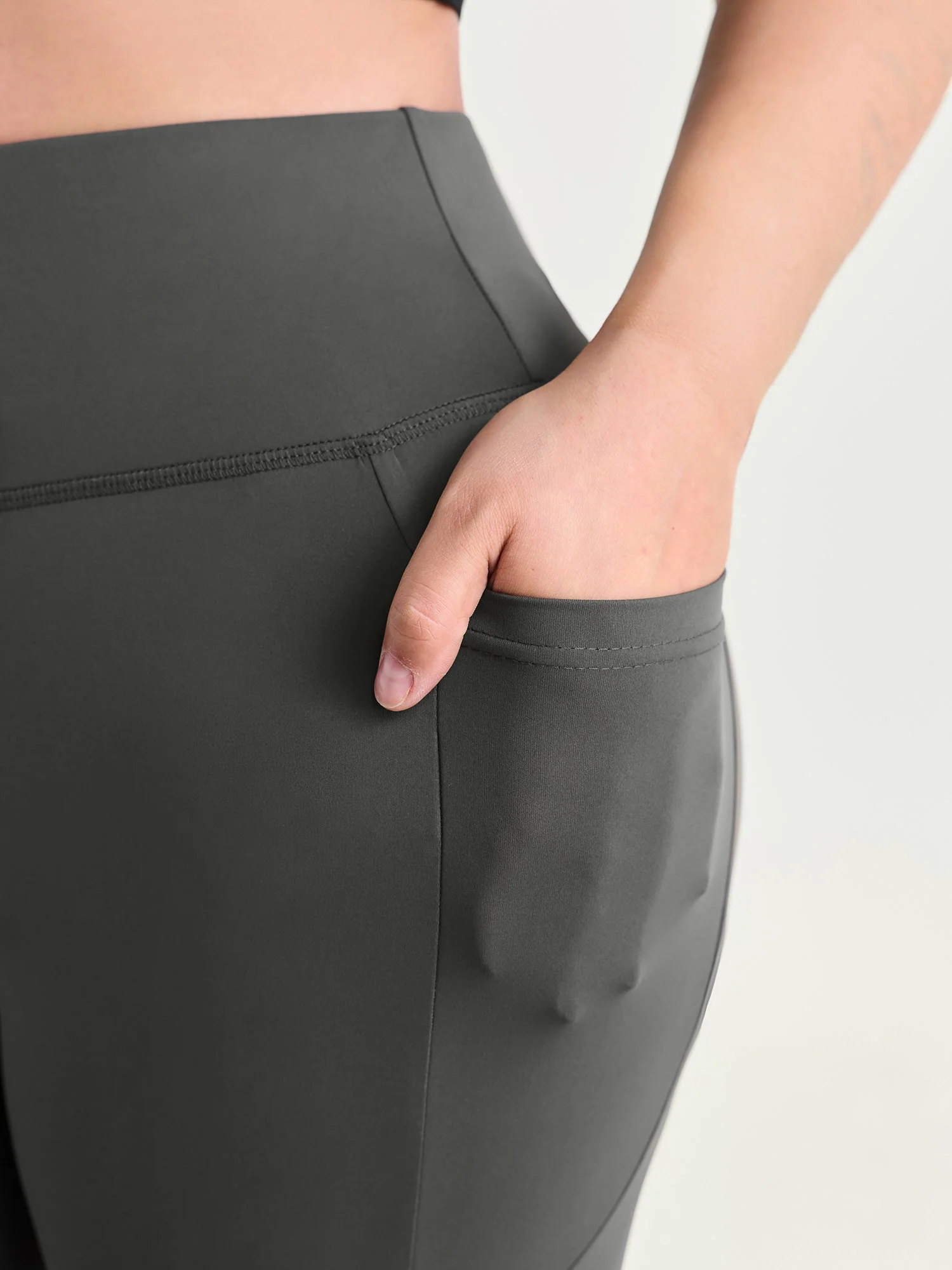 Stretchy Wide Waistband Pocket Leggings