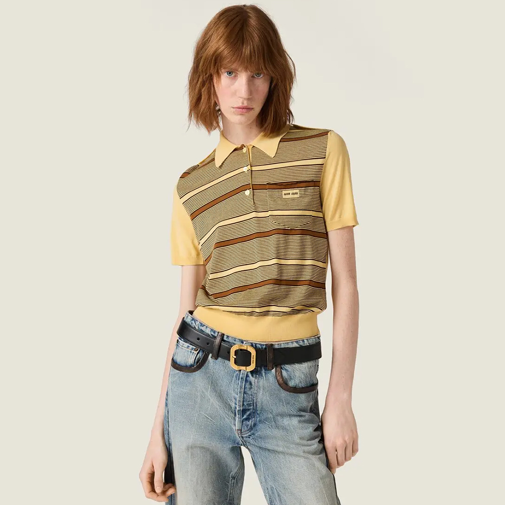 MiuMiu Wool Polo Shirt 328085
