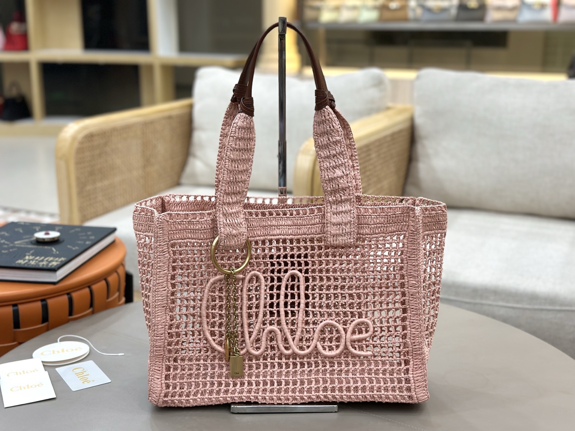 [TOP] Chloe Summer Banana Bag 37*26*13.5cm - Light Pink - 711 Luxury