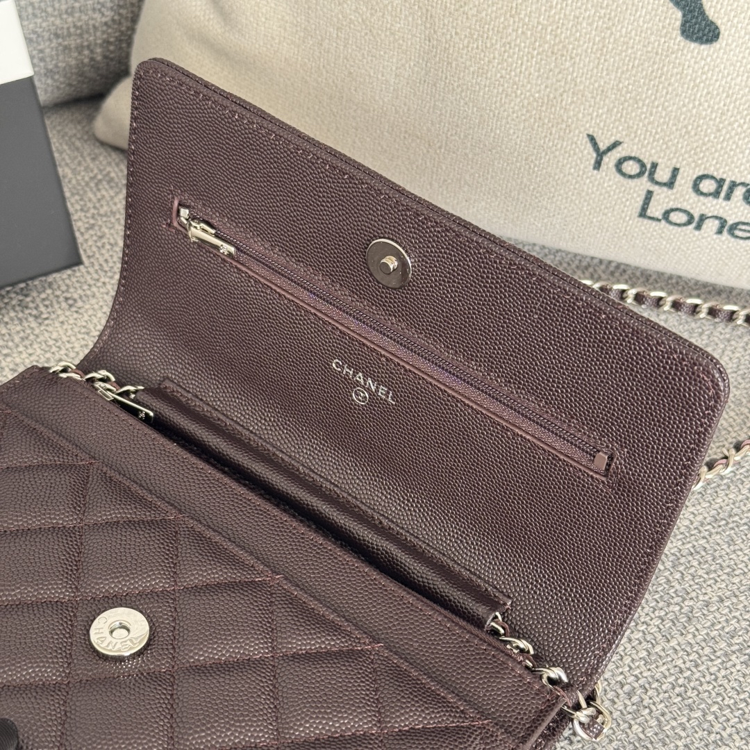 [TOP] CHANEL WOC Bag Caviar Leather 19CM - Coffee&SHW - 711 Luxury