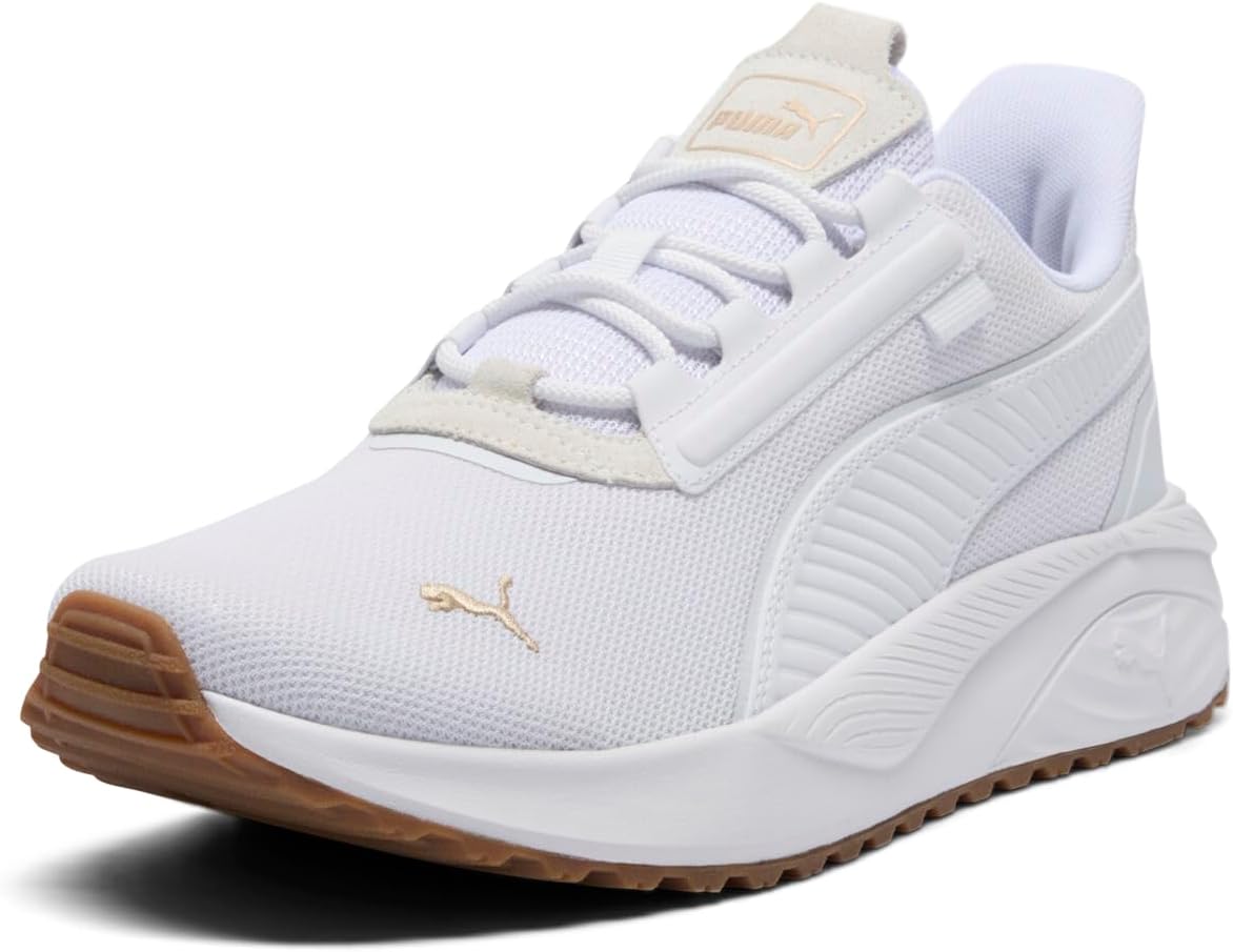 Puma Men's Pacer 23 Sneaker, Puma White-Puma Gold, 9.5