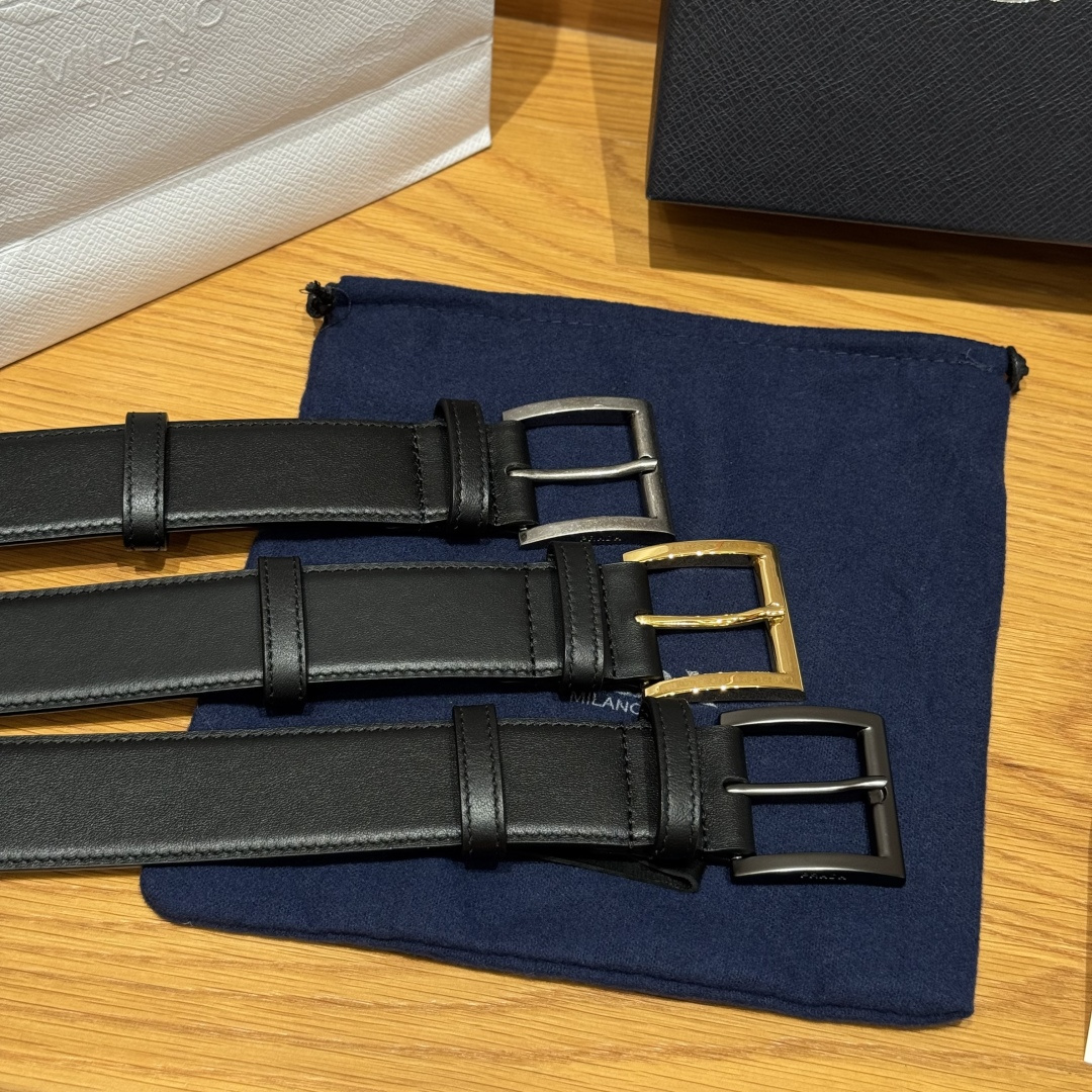 Prada Belt Prada Logo Calfskin Belt 35mm #387964 | Nigo Office