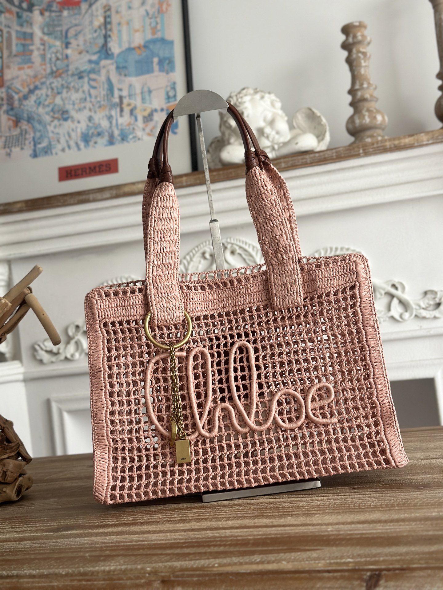 [TOP] Chloe Summer Banana Bag 37*26*13.5cm - Light Pink - 711 Luxury