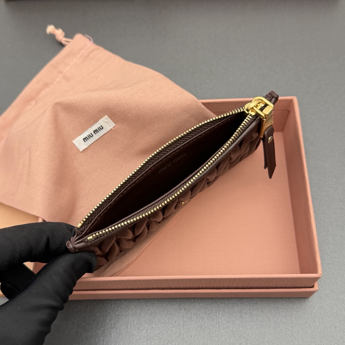 [TOP] Miu Miu  Wallet 15 x 8 cm - Chocolate