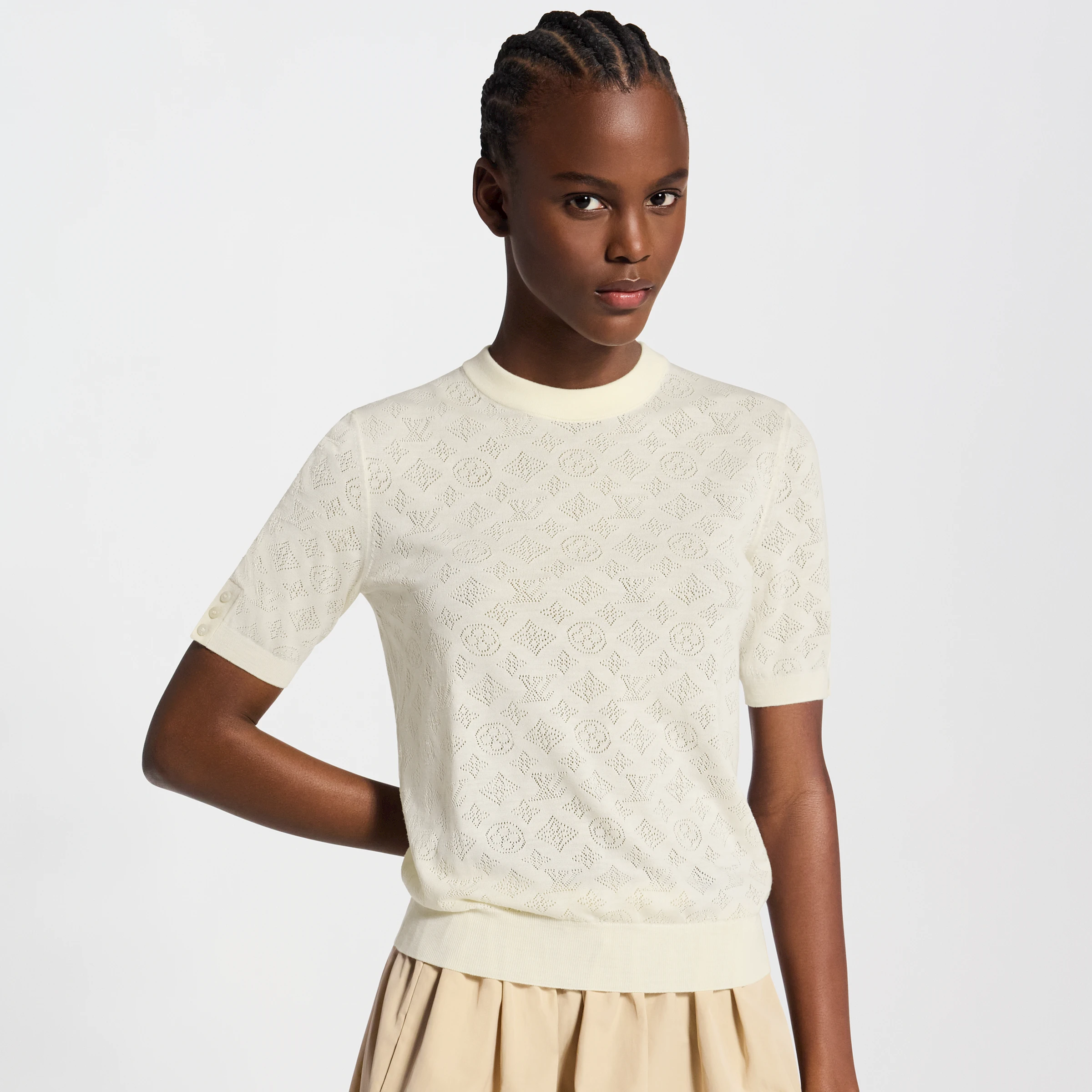 Louis Vuitton Clothing LOUIS VUITTON MAHINA Hollow Sweater #390372 View 2 | Nigo Office