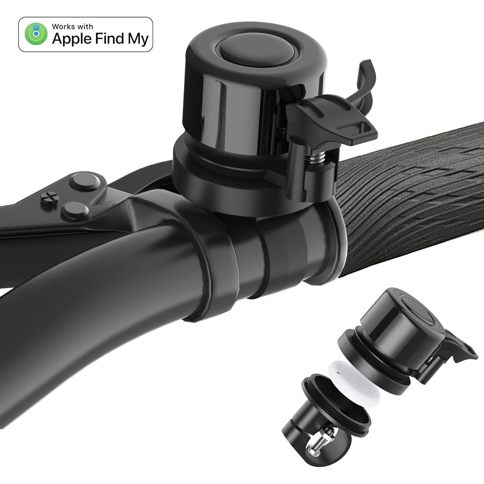 Mini Smart GPS Tracker for Bicycle – Waterproof Anti-Theft Locator with Bell Alarm & Bike Mount Key Finder