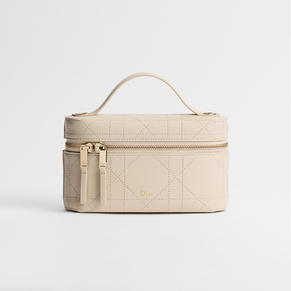 Dior black Bag DIOR Dior Trianon Soft Vanity Mini Bag Black Flat Macrocannage Lambskin #388778 View 2 | Nigo Office