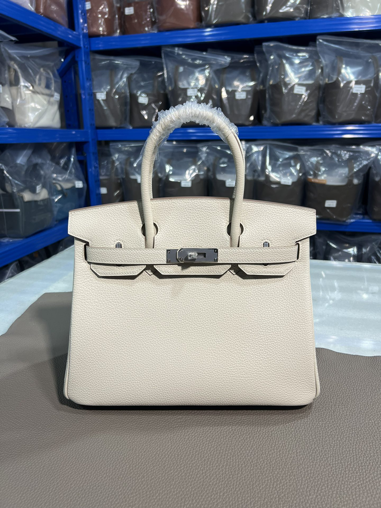 [TOP] HERMES Birkin Togo Leather 30cm - Craie & SHW - 711 Luxury