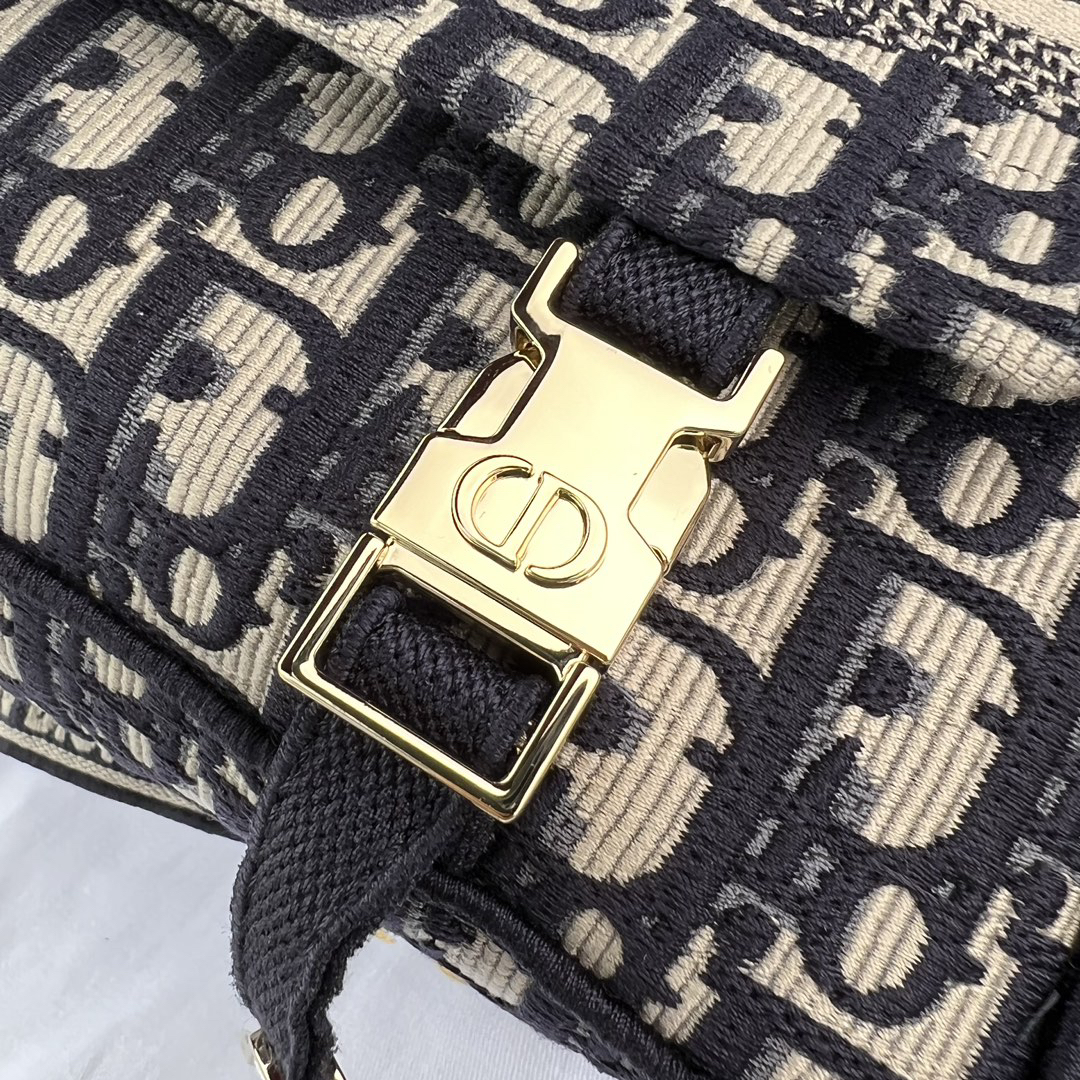 [TOP] Christian Dior Camp Bag Oblique 23x15x8cm - Navy Blue