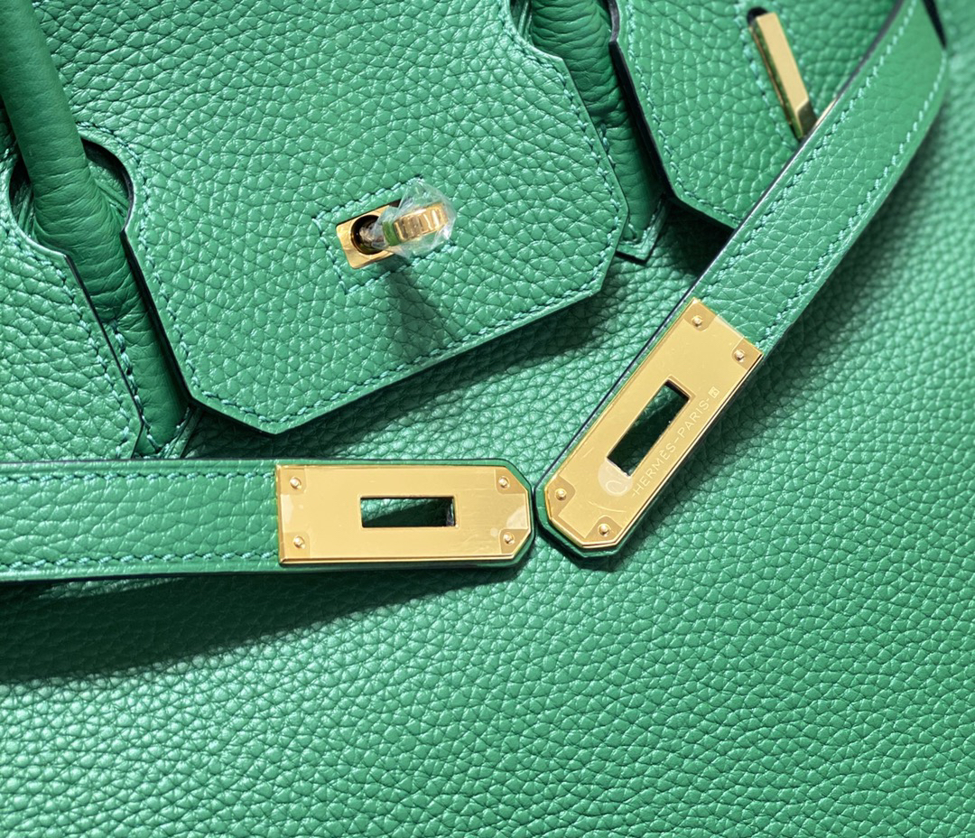 [TOP] HERMES Birkin Togo Leather 25cm - Vert Émeraude & GHW