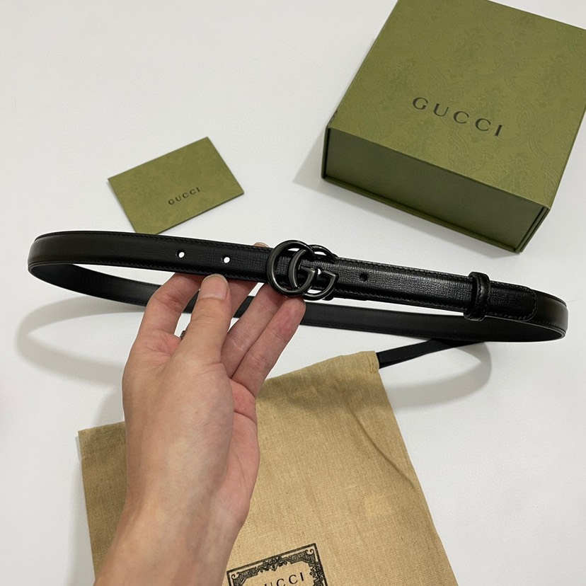 [TOP] GUCCI Belt 2cm - Black - 711 Luxury