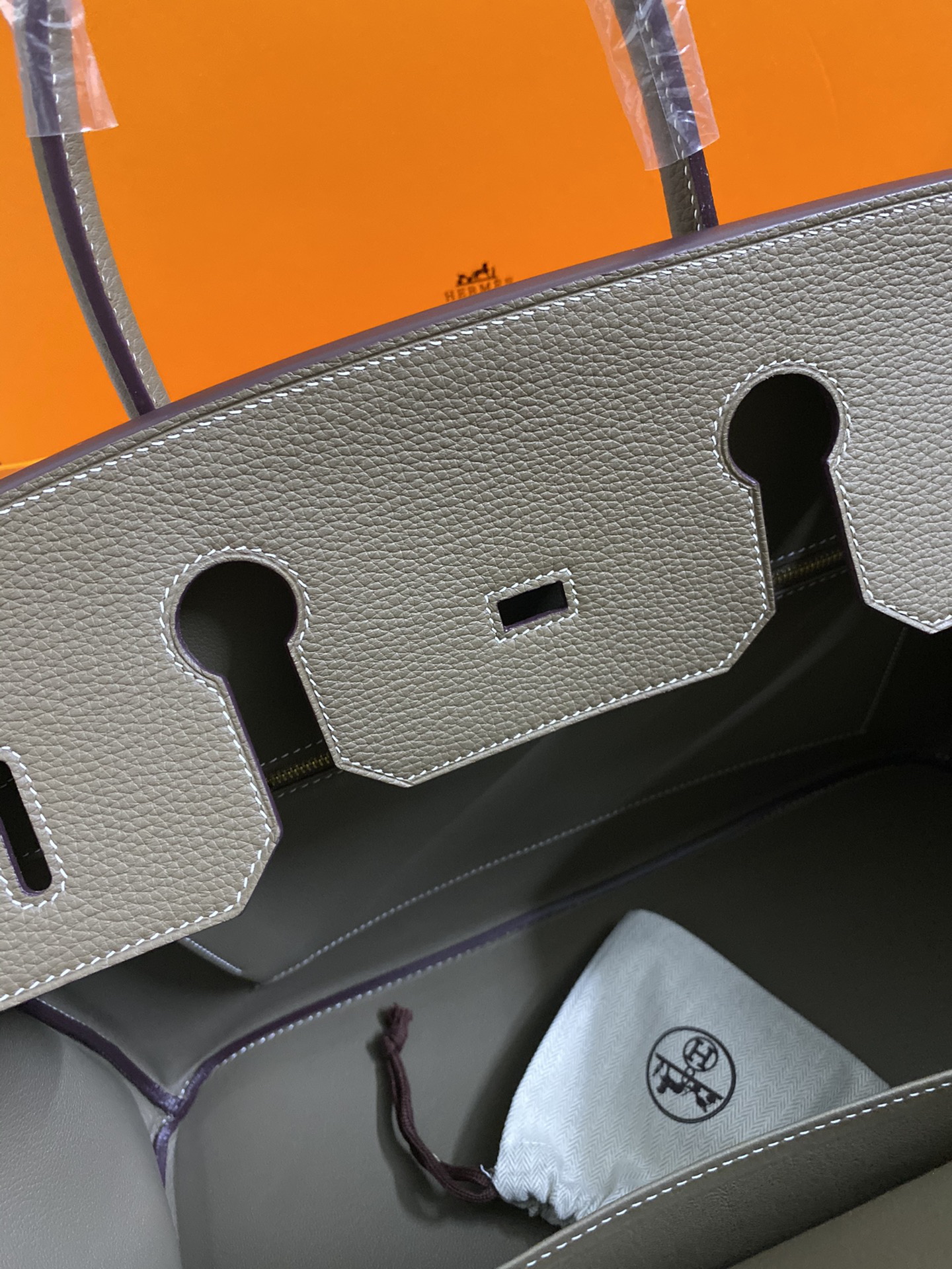 [TOP] HERMES Birkin Togo Leather 40cm - Etoupe & GHW