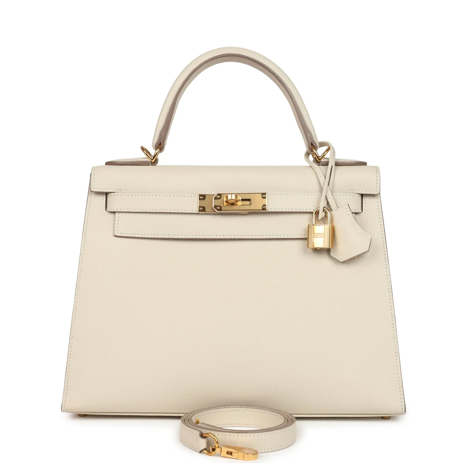 Hermes Kelly Sellier  Craie Epsom Gold Hardware