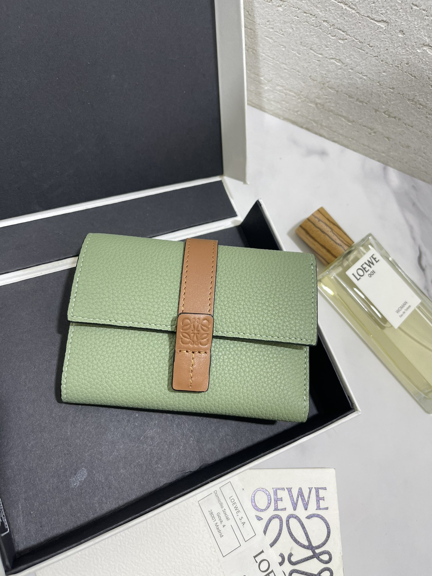 [TOP] LOEWE Wallet 12*8.5 cm - Green - 711 Luxury