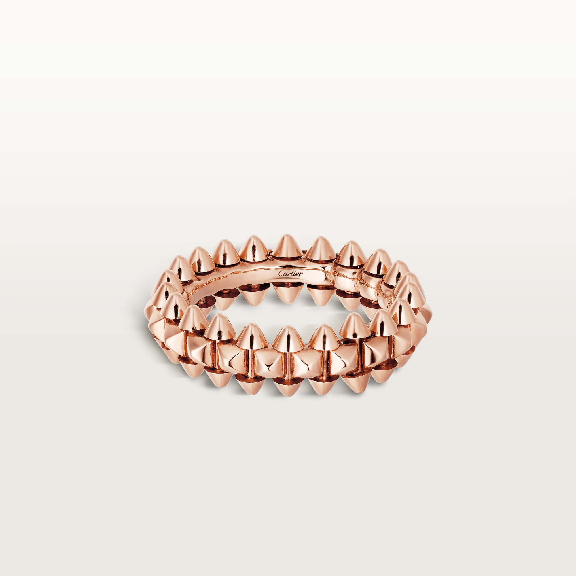 Carty Bullet Ring, Rose Gold, Single Row