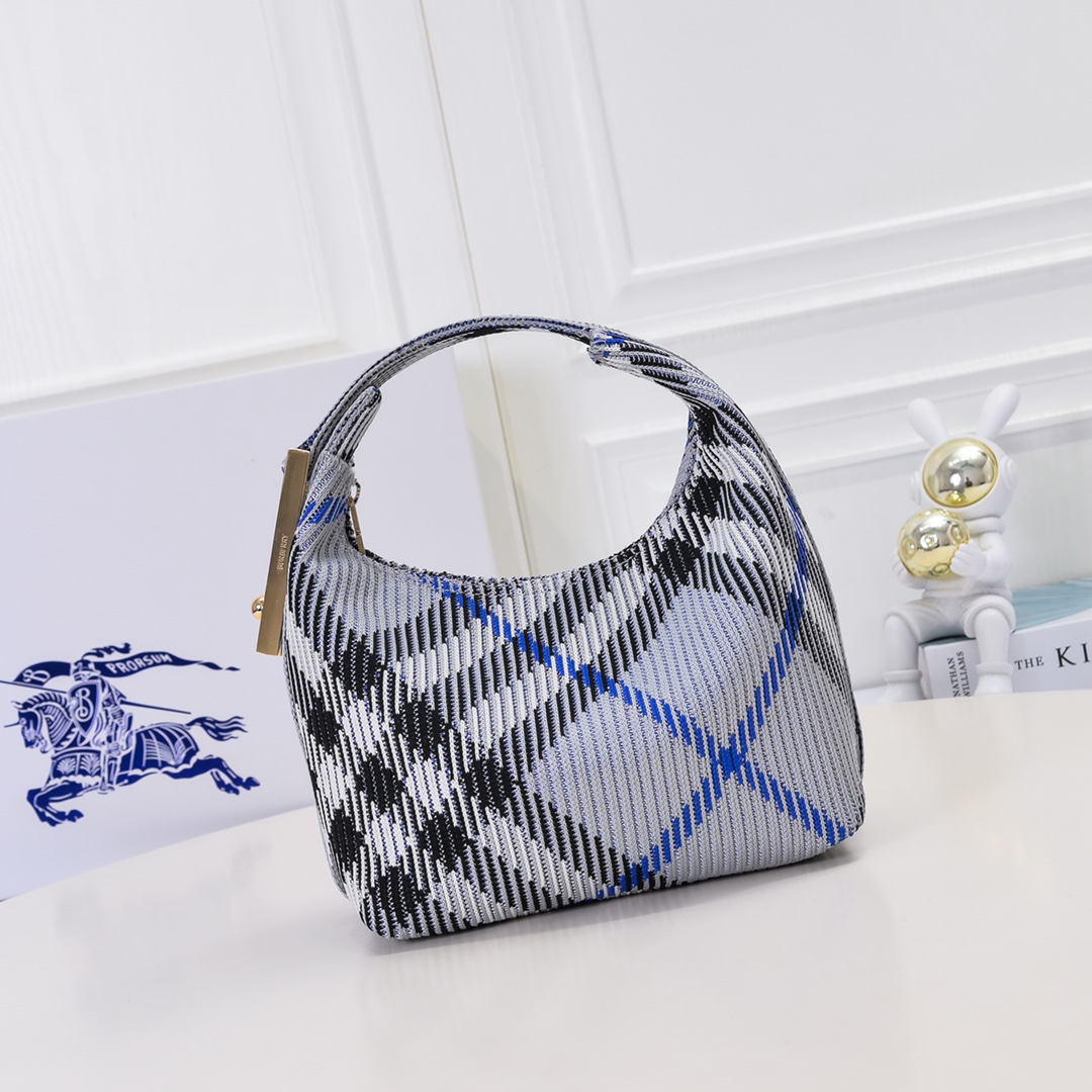 [TOP] BURBERRY Plaid Bag 21.5 x 10.5 x 23cm - Purple - 711 Luxury
