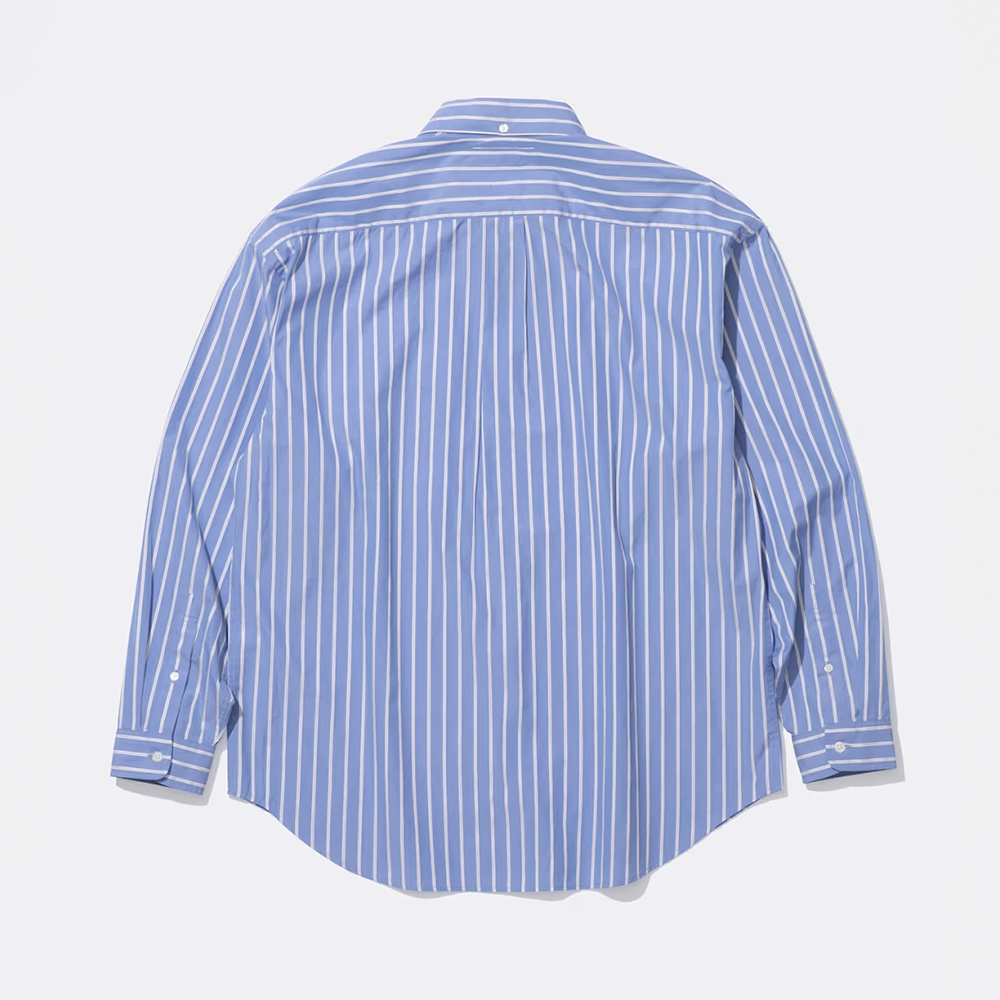 Maison Margiela white Clothing Supreme®MM6 Maison Margiela Blue White Vertical Striped Shirt #390547 View 2 | Nigo Office