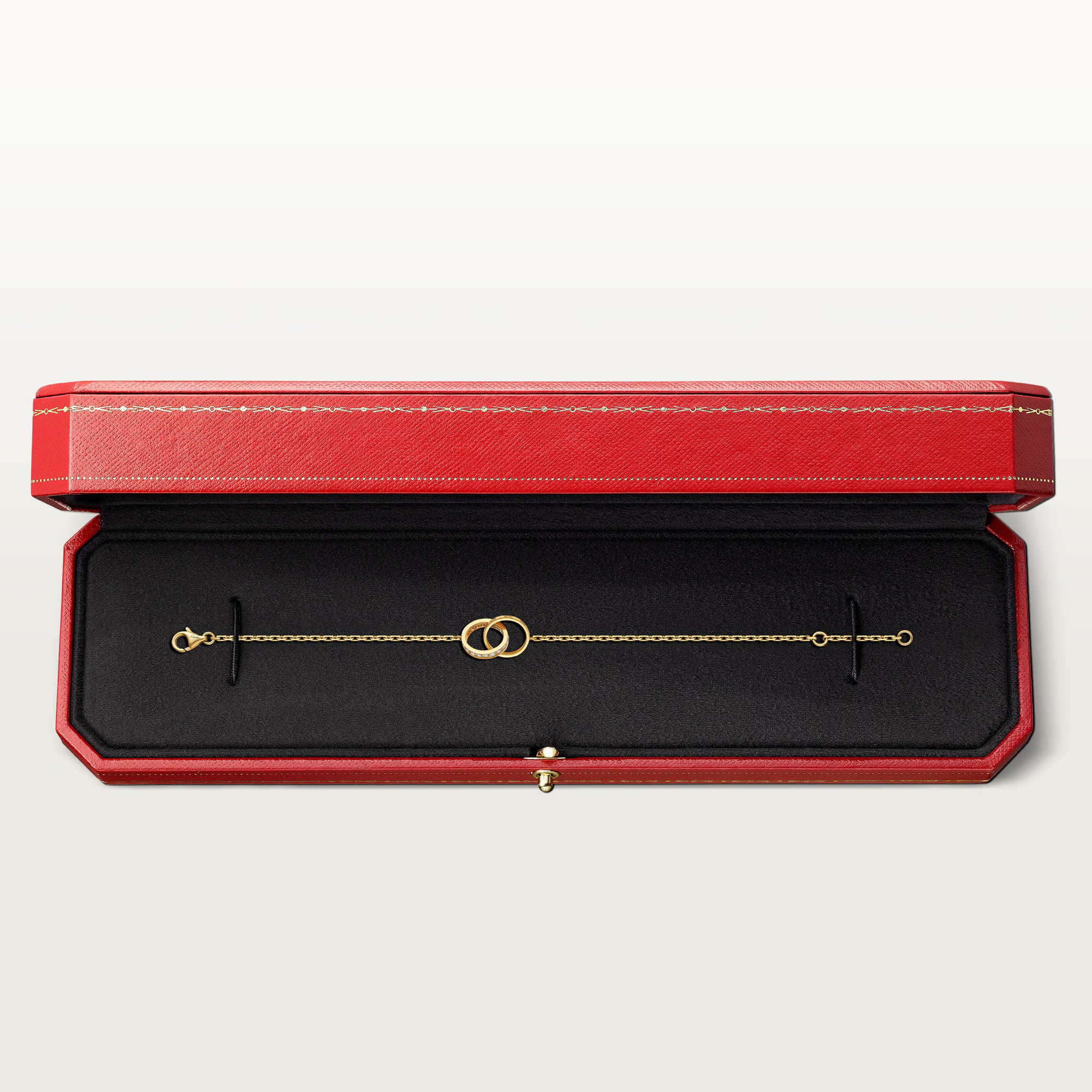 Carty Love Luna Loop Bracelet, Yellow Gold, Half-Paved