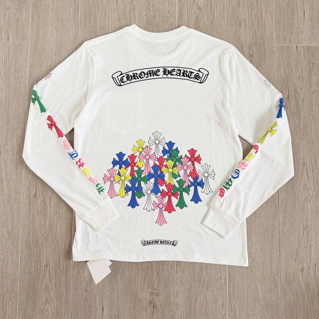Chrome Hearts Rainbow Phantom Cross Long-sleeved T-shirt #382345