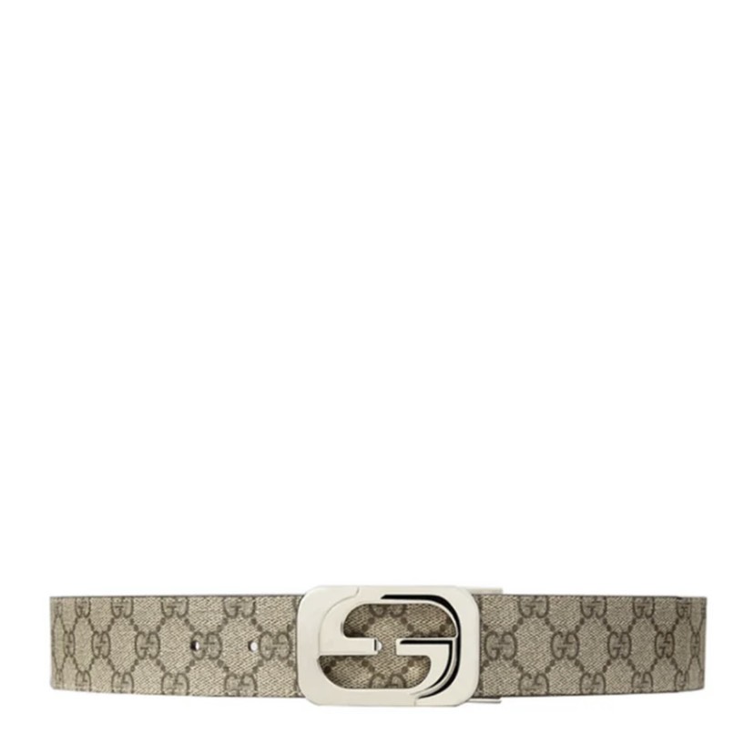 [TOP] GUCCI GG Belt Calfskin 3.8cm - Beige - 711 Luxury